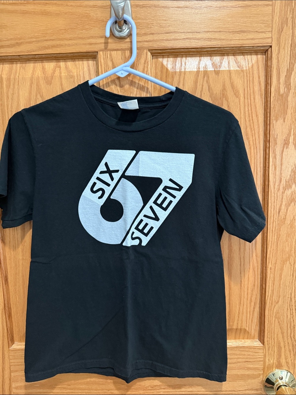 Six Seven Black Short-Sleeve Graphic Tee